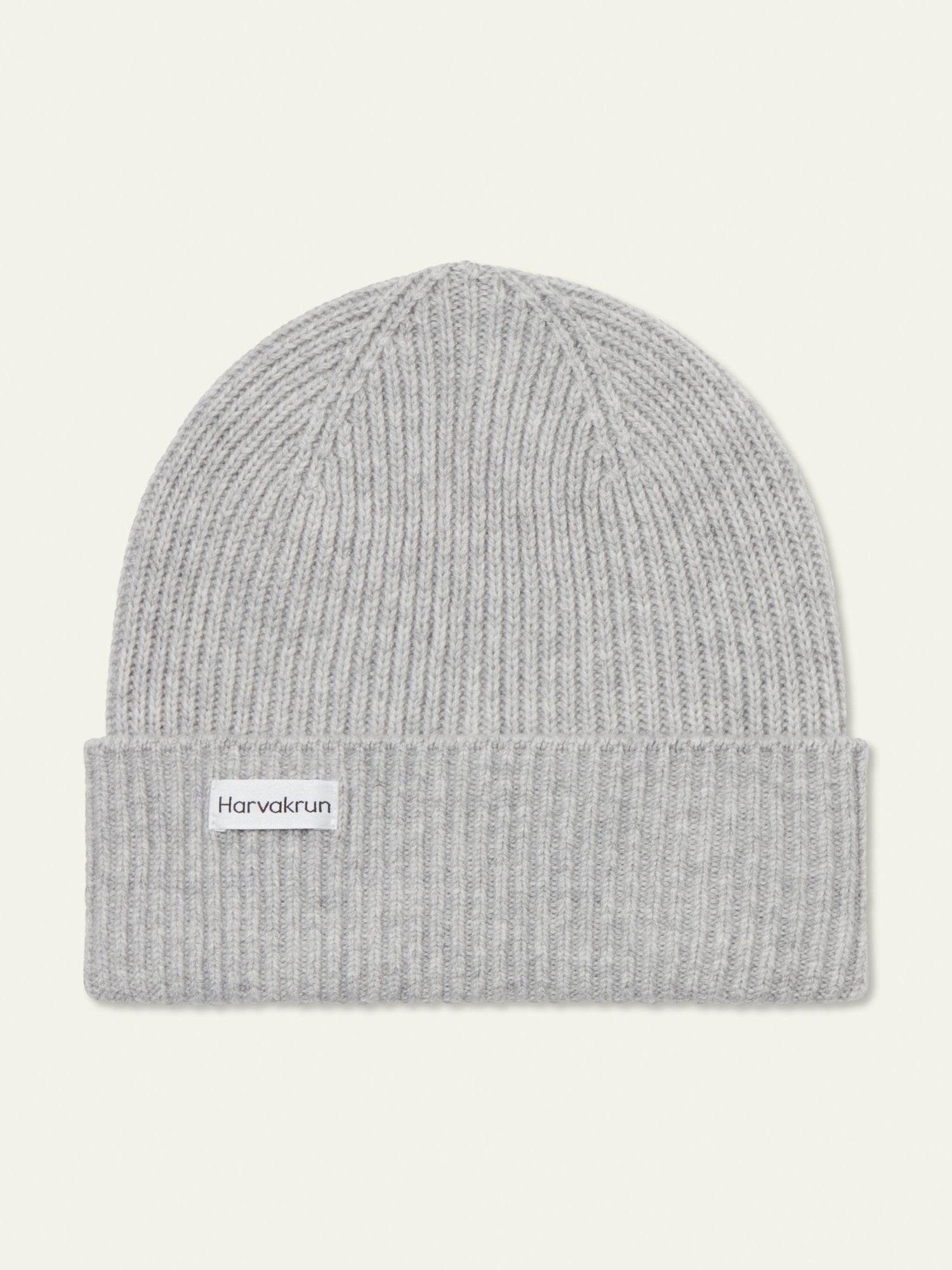 Men's Ribbed Merino Beanie (Light Grey) Stylish Wool Hat – Harvakrun