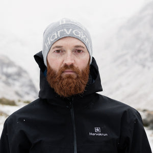 light grey merino wool skull beanie